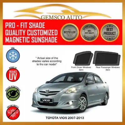 Toyota Vios NCP93 XP90 2007 - 2013 ( 4 pcs ) Car Magnetic Sunshade / Boot Tray