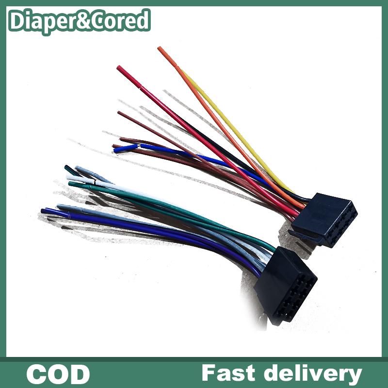 Diaper&Cored Universal Adapters Wire Harness Adapter Universal Female ISO Wiring Harness Car Radio A