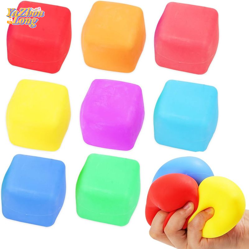 YZLong Mini Stress Relief Cube TPR Squishy Toy for Anxiety Relief and Sensory Play ราคา 22 บาท*ส่งฟรี