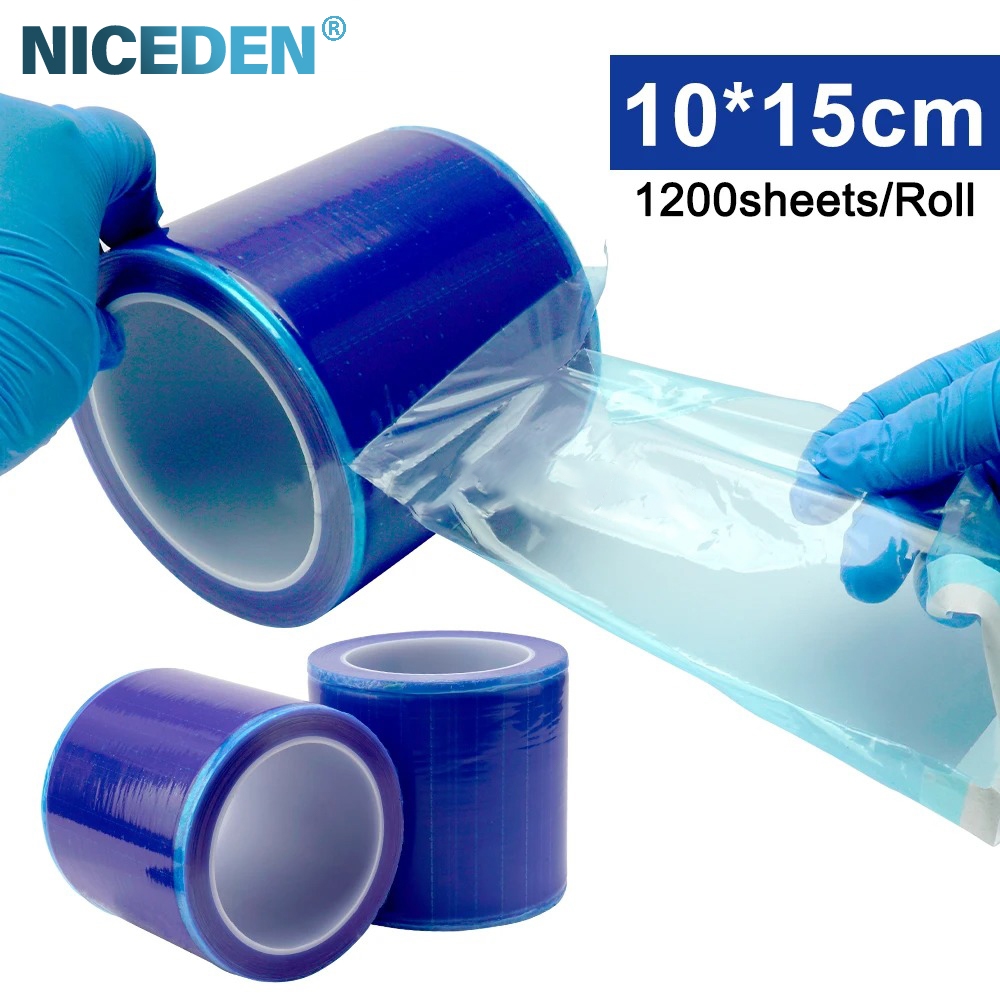 Niceden 1200 cái cuộn màng chắn nha khoa băng dính màng chống bẩn bằng nhựa băng dính bảo vệ nha khoa trong suốt