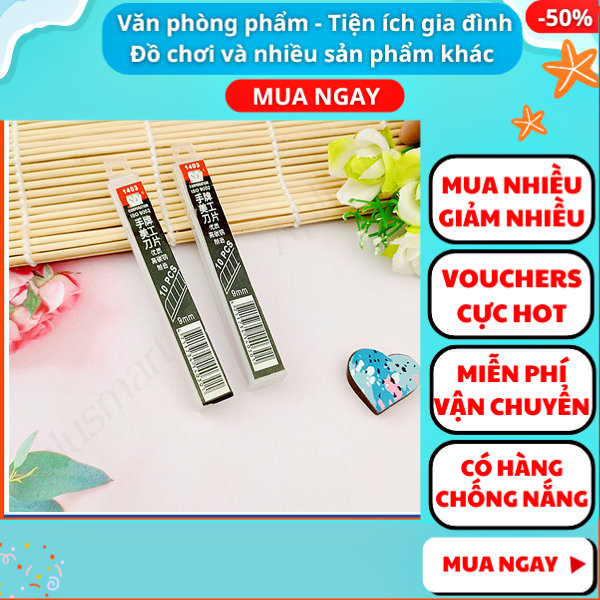 Combo 20 lưỡi dao rọc giấy loại tốt 18mm / 9mm ✔dao roc giay ✔dao rọc giấy cao cấp ✔dao rọc giấy lớn ✔ dao rọc giấy văn phòng ✔dao rọc giấy bằng thép lưỡi lớn ✔ lưỡi dao rọc giấy cực tốt✔ Aplusmart