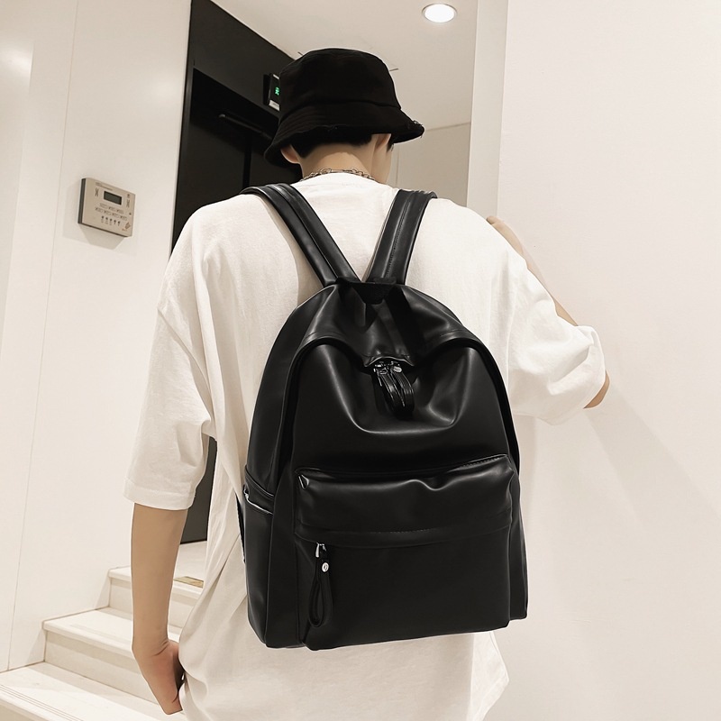 Balo da PU, Balo da đi học Chống thấm nước vừa lap 14inch phong cách Hàn Quốc BZ045
