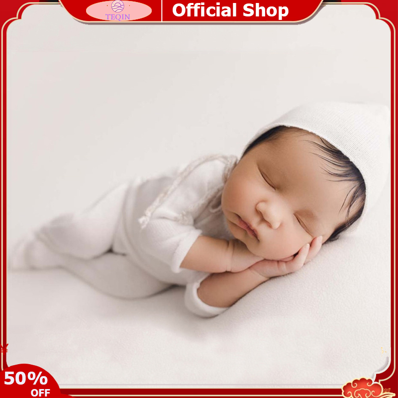 TEQIN toy new Newborn Photo Outfits Romper Hat 2pcs Set Outfits Photography Clothing Sets Costume For Boy Girl Baby Infant ราคา 161 บาท*ส่งฟรี