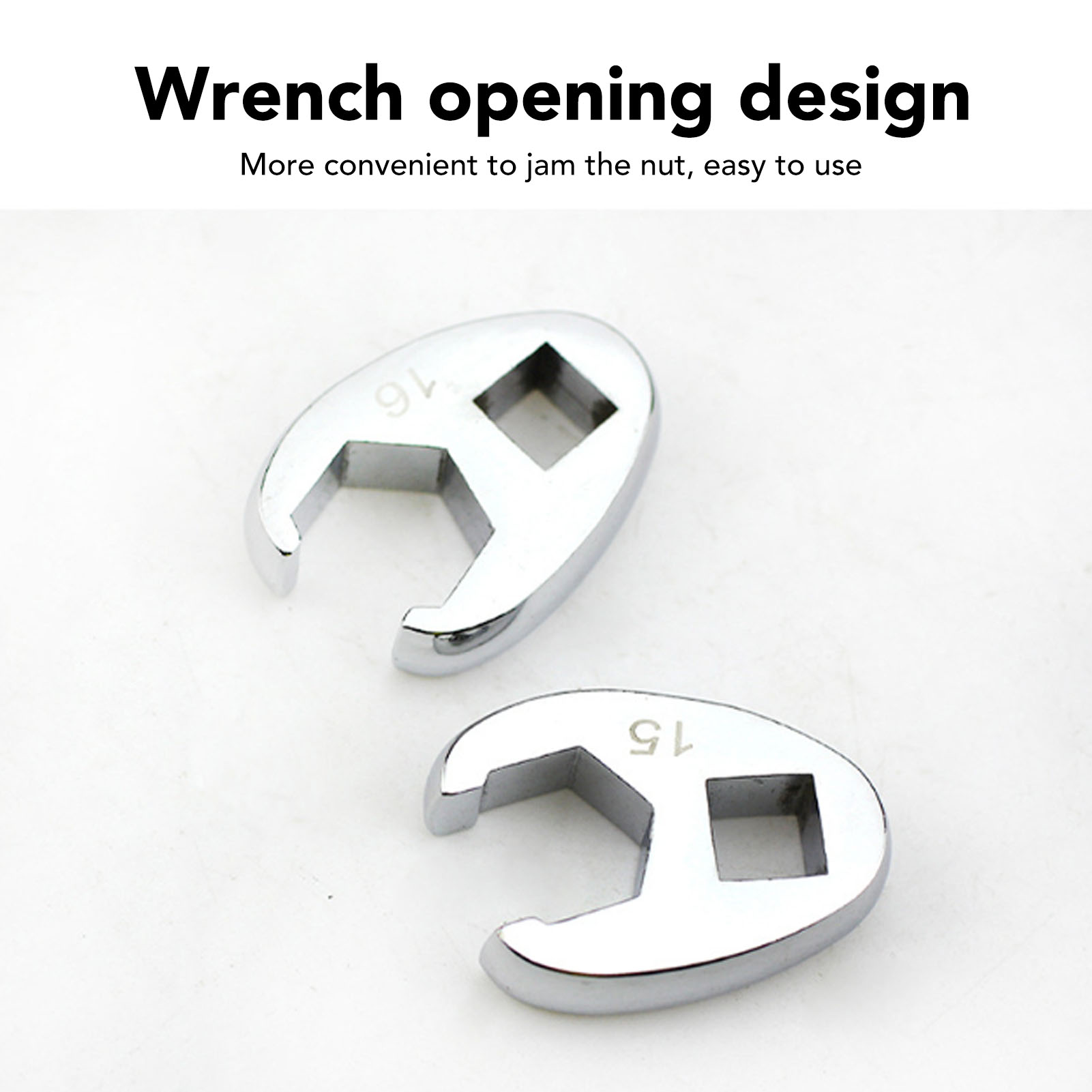 Keenso Crow chân cờ lê Bộ đầu 10/11/13/14/15/16/17/18/19/22mm 3/8 Metric Cờ Lê Đầu rời thiết lập cho cơ khí