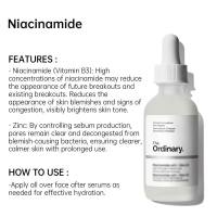 The Ordinary Niacinamide 10% + Zinc 1% kiểm soát thu nhỏ lỗ chân lông cho da dầu mụn 30ml