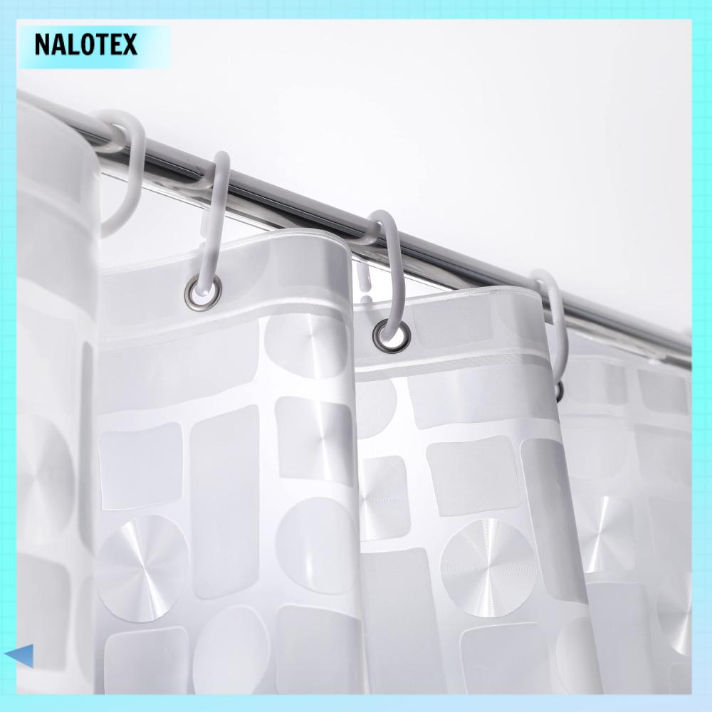 Nalotex rõ ràng lót trong Rèm Nhà Tắm EVA thông tư hình khối bồn tắm Rèm xách tay với móc kim loại hình học tắm Rèm phòng tắm
