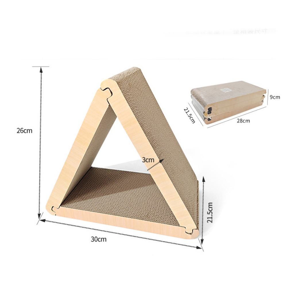 ZZEWEA SHOP Vertical Cats Tower Scratcher Foldable Triangular Scratching Post Multipurpose Scratching Pads Cat Pad - 3