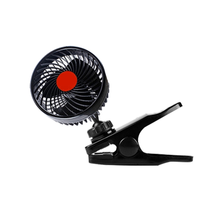 KANEED HUXIN HX-T604E 12W 6inch 360 Degree Adjustable Rotation Clip One Head Low Noise Mini Electric Car Fan with Roller Switch, DC24V Giá 617,000 Đồng*Miễn phí vận chuyển