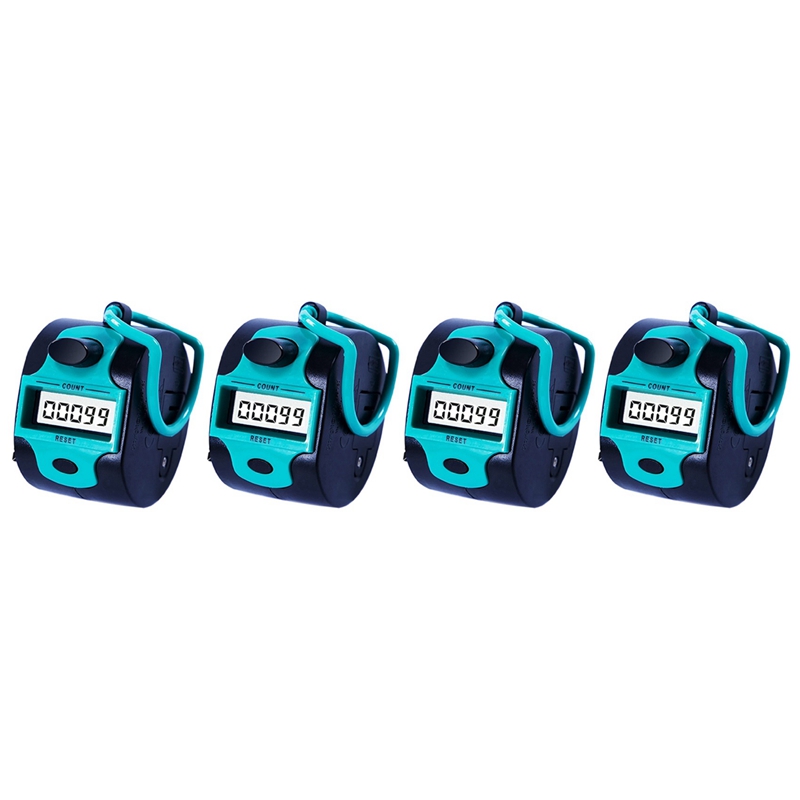 4X Counter Electronic Clicker Manual Digital Counter Finger Ring Mechanical Handheld Counter for Row People Golf