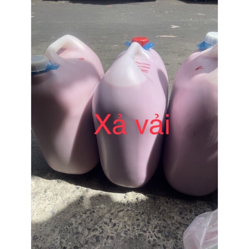 Nước sả vải dùng cho nhà hàng khách sạn can 5 lit .