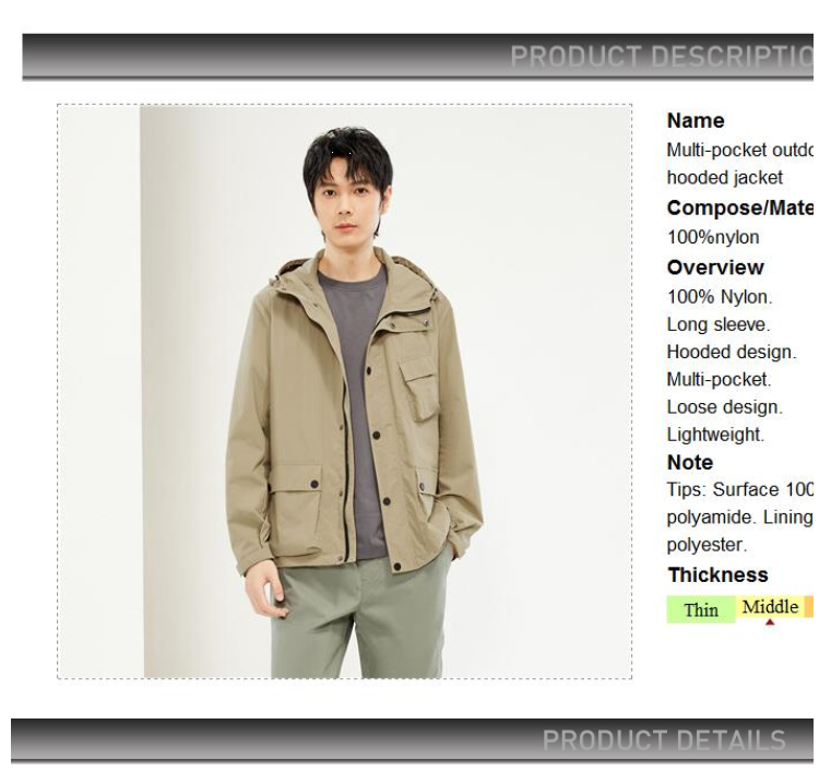 GIORDANO Men Jackets Multi-Pocket Outdoor Lightweight Jackets Solid Color Simple Fashion Casual Loose Hooded Jackets 01074060 · v4