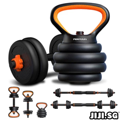 [Bulky] FED 3 in 1 Adjustable Dumbbell Set / Fitness Training / Kettlebell / Dumbbell / Barbell / Adjustable / Home Gym / (JIJI.SG)