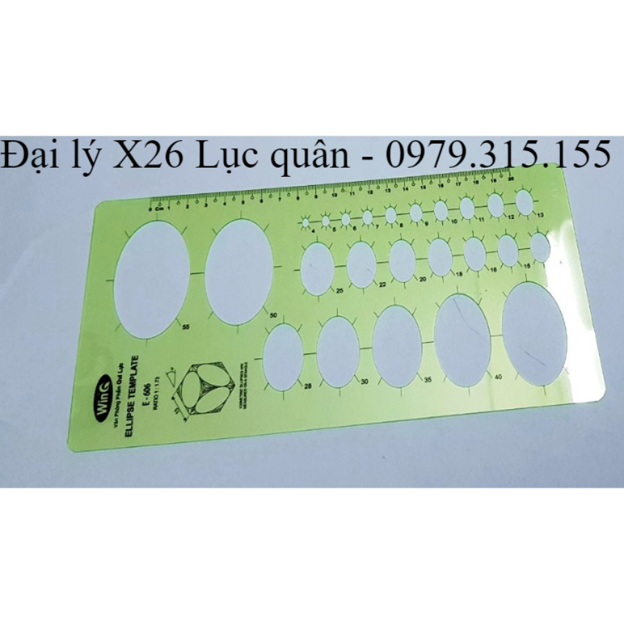 Thước chỉ huy tham mưu vẽ hình bầu dục