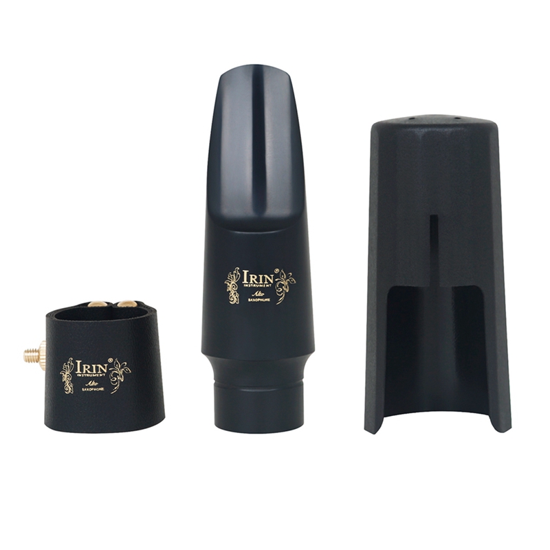 Alto Saxophone Head Set Mouthpiece Leather Card Case Plastic Flute Head Hat Leather Card Saxophone Head Mouthpiece Accessories