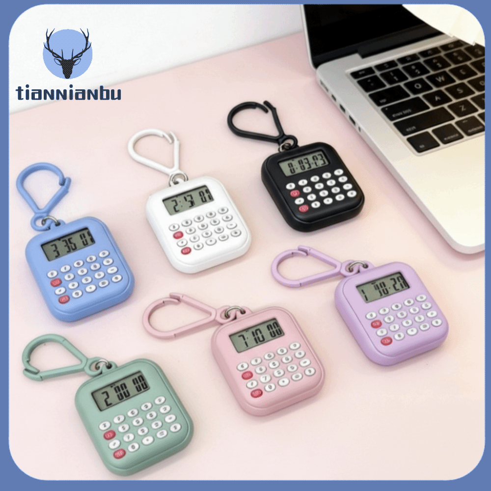 TIANNIANBU Đa chức năng Máy tính mini Hiển thị 8 chữ số Di động Máy tính học sinh Kiểu dáng  dây chuyền Nút im lặng Máy tính bỏ túi móc khóa Văn phòng phẩm cho sinh viên