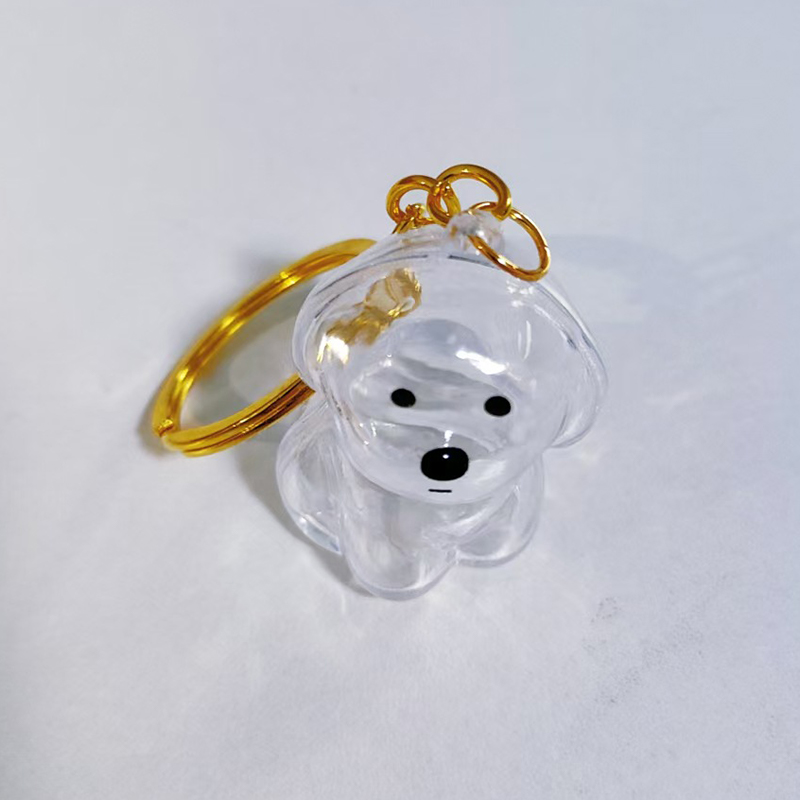 PICOK Rõ ràng Puppy tóc tưởng niệm lưu niệm viên nang pet của chó lông container tự làm mặt dây chuyền Keychain trang trí vật nuôi những người yêu thích nhà hiển thị Quà Tặng - 4