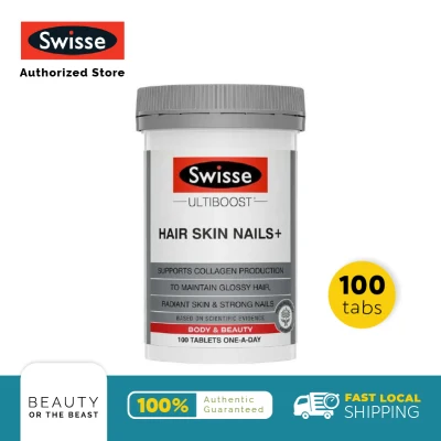 [Authorized Store] Swisse Ultiboost Hair Skin Nails 100 Tabs [EXP 2023] [BeautyBeast.SG]