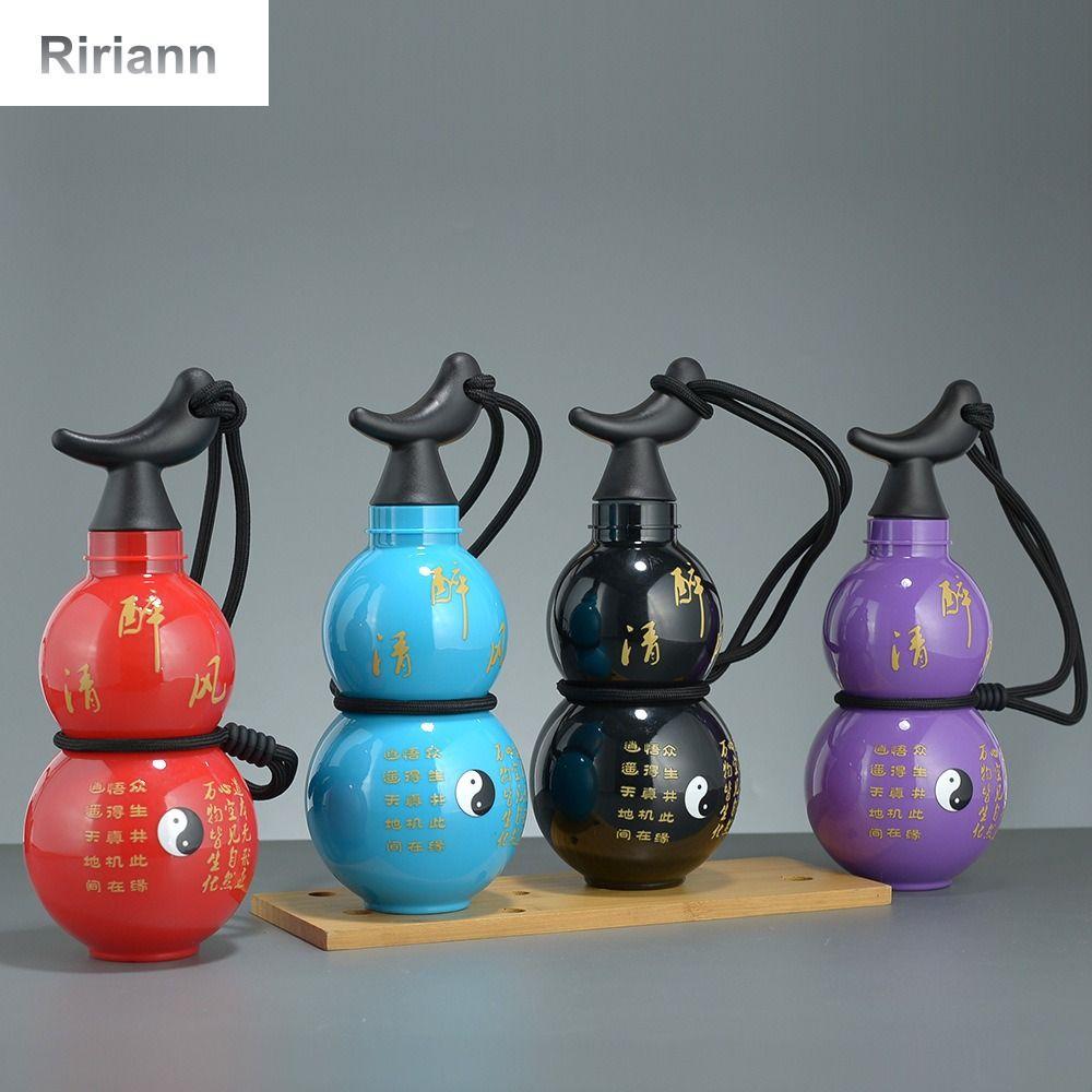 RIRIANN Hình quả bầu Chai nước ngoài trời Phong cách Trung Quốc WU KONG Cốc nước di động Đẹp Di động Bình uống nước hình bầu