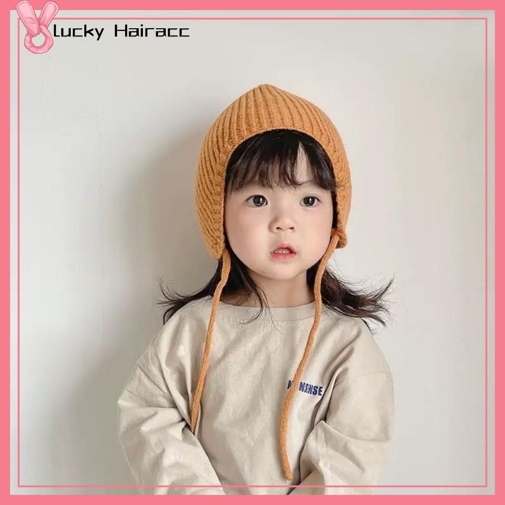 LUCKY HAIRACC Ấm áp Mũ len Chống lạnh Đan len Mũ bảo vệ tai Chống gió Trẻ em