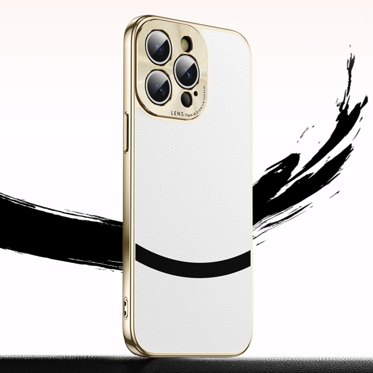 【 5AceShop 】 Gilt Leather Electroplated Phone Case For iPhone 12/iPhone 12 Pro/iPhone 12 Pro Max/iPhone 13/iPhone 13 Pro/iPhone 13 Pro Max/iPhone 14/iPhone 14 Pro/iPhone 14 Pro Max/iPhone 15/iPhone 15 Pro/iPhone 15 Pro Max