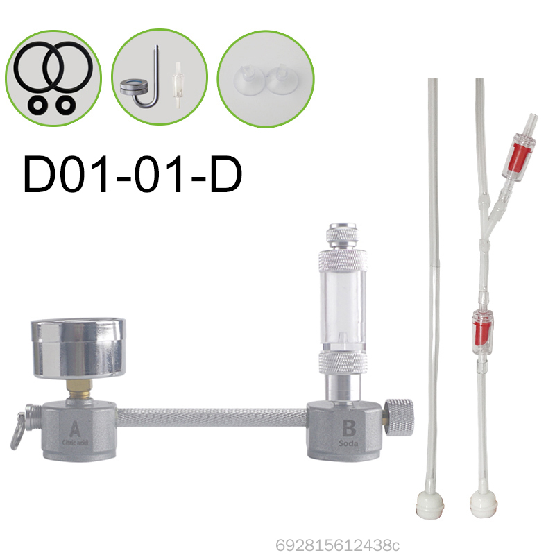 Phụ Kiện Hồ Cá Có Van Điện Từ Cho Thủy Sinh Tăng Trưởng Thực Vật Bể Cá CO2 Hệ Thống Tạo Bộ DIY Bong Bóng Phản Khuếch Tán S6-XM-VN