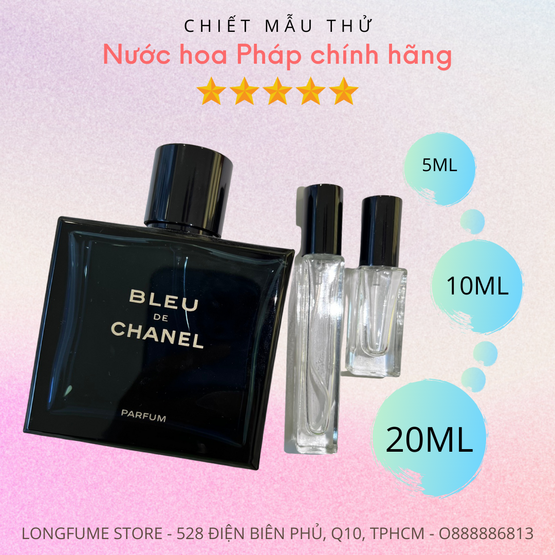Mẫu thử nước hoa Bleu De Chanel PARFUM chữ vàng Chiết nước hoa 5ml 10ml