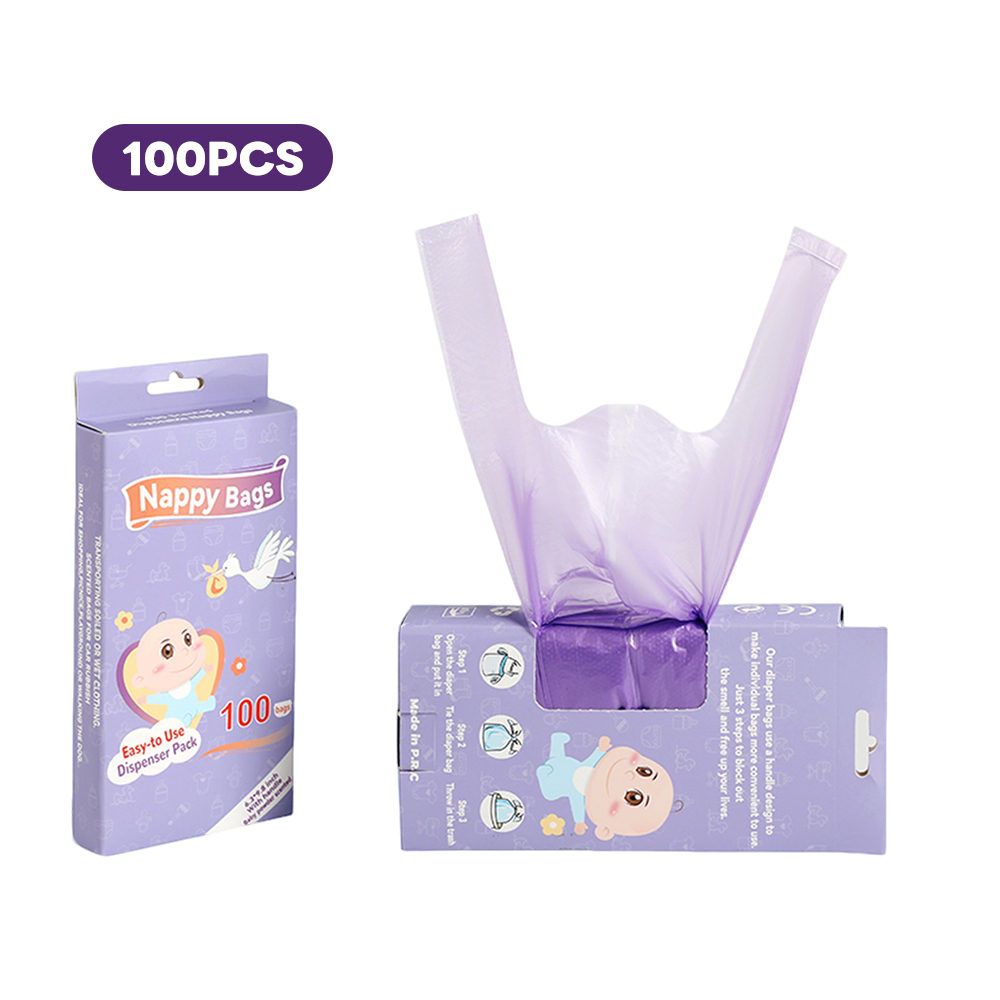 Mumystation Beg Sampah Popok Disposable Nappy Bags Diaper Disposal Garbage Bags Baby Scented 100/200pcs