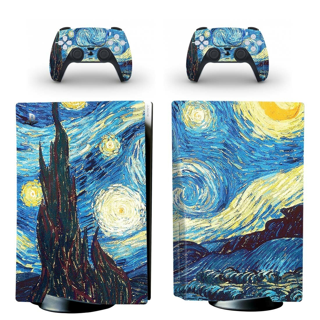 Painting Art PS5 Standard Disc Edition Skin Sticker Decal Cover for PlayStation 5 Console Controllers PS5 Skin Sticker Vinyl