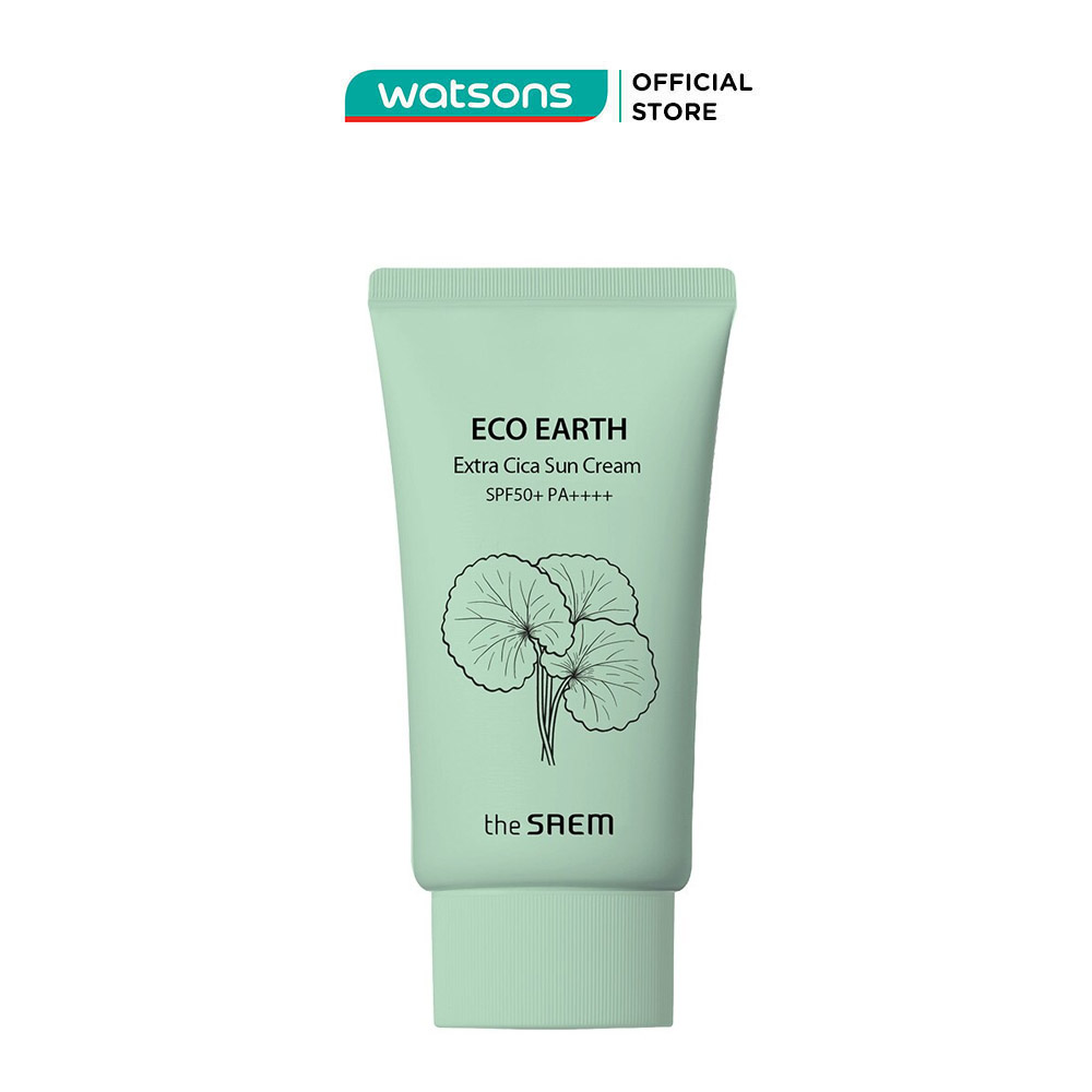 Kem Chống Nắng the SAEM Eco Earth Cica Sun Cream SPF50+ PA++++ 50g