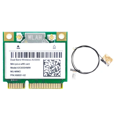 AX200 AX3000 WIFI6 Card 5G Dual-Band Bluetooth 5.1 MINI Pcie Built-in Gigabit Wireless Network Card with Antenna