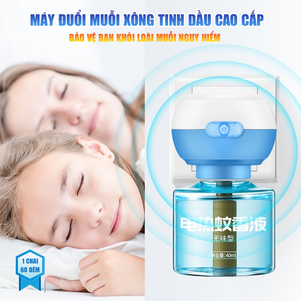 Máy Đuổi Muỗi Xông Tinh Dầu Qiaodaimei - Đuổi Côn Trùng, Diệt Muỗi, An Toàn Cho Gia Đình