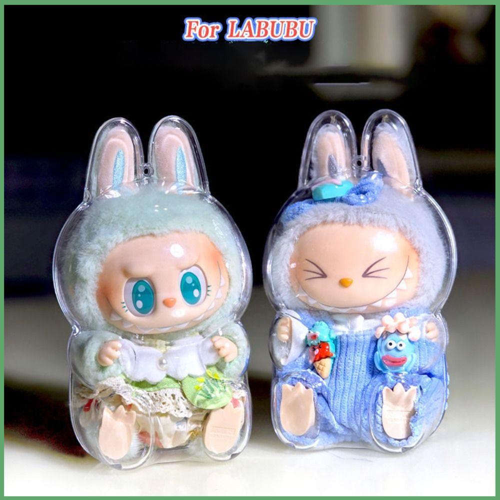 MKZ6053888 Trong suốt Ốp bảo vệ ngồi tiệc labubu Đồ trang trí Ba lô đựng búp bê Hộp bảo vệ labubu Vỏ bảo vệ labubu Phụ kiện búp bê Túi đựng labubu Cho Labub thế hệ thứ hai