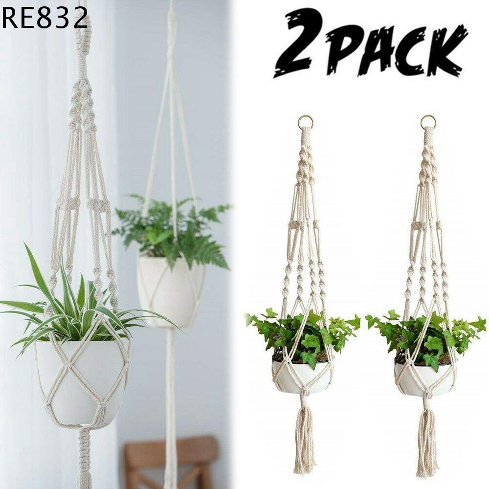 RE832 41 inch Lớn Cây Làm vườn Net Pocket Đồ làm vườn Dây buộc Người giữ chậu hoa Cây treo Rổ treo tua
