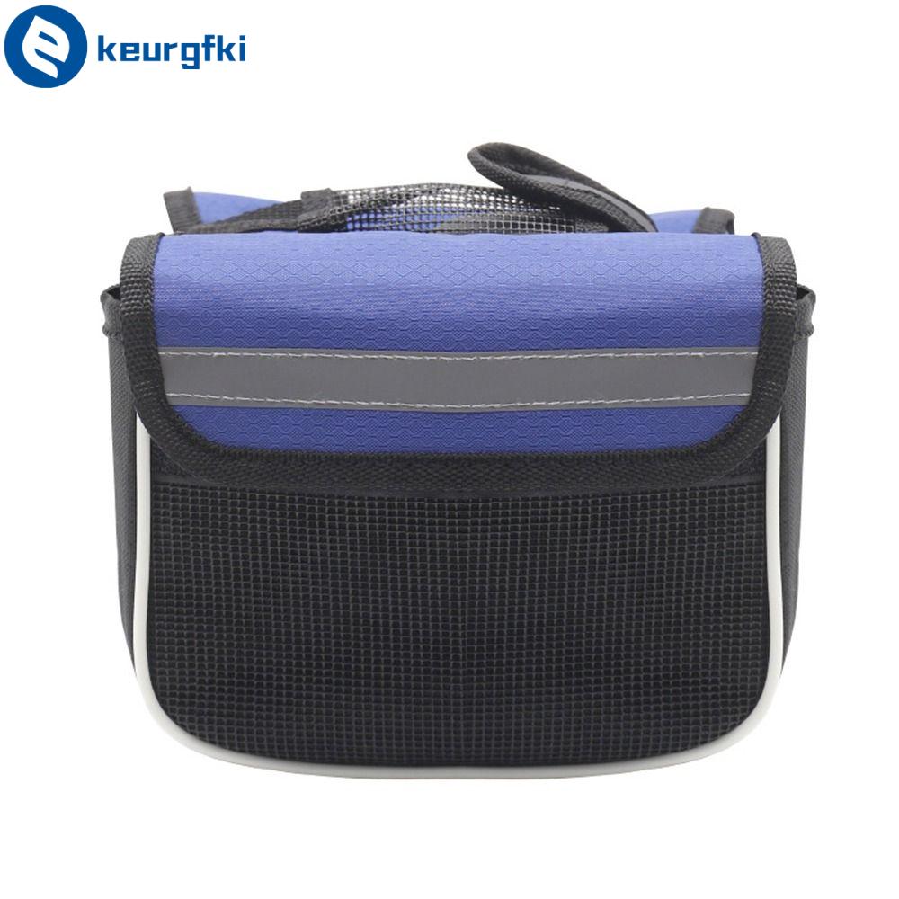 KEURGFKI Đa chức năng Túi yên xe đạp Băng phản quang Sức chứa lớn Túi đựng xe đạp Bền Ốp màn hình điện thoại Túi chùm xe đạp Khung ống phía trước