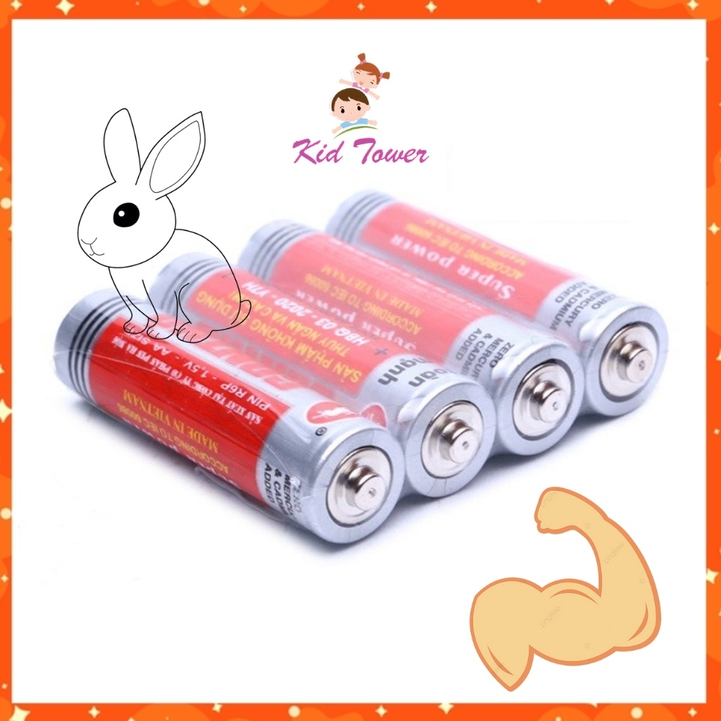 Pin aa aaa con thỏ vỉ 4 viên