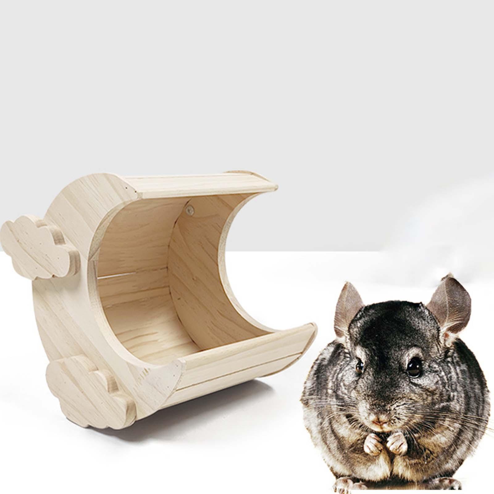 Aimishion nhà hamster Túp Lều hình thỏ bằng gỗ lâu đài cho chuột động vật