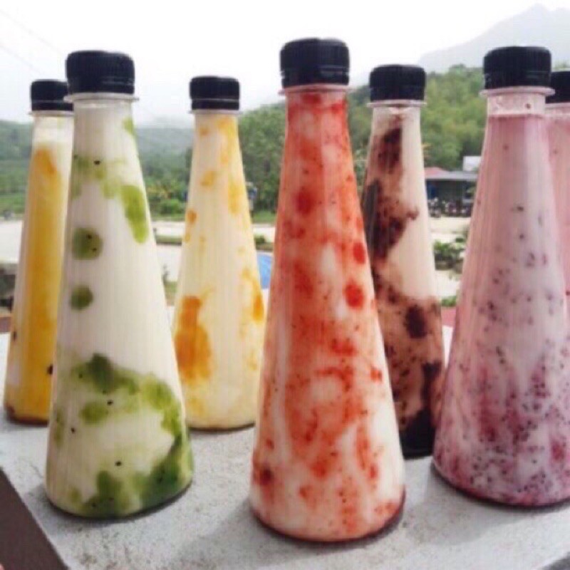 Set 250 chai tam giác 300ml fi30 kèm nắp