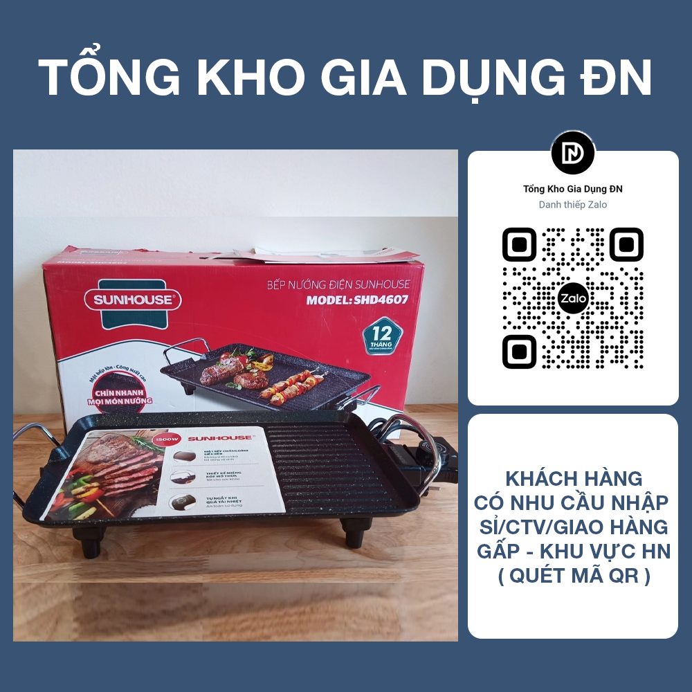 Bếp nướng điện SUNHOUSE SHD4607 - Bảo hành 12 tháng