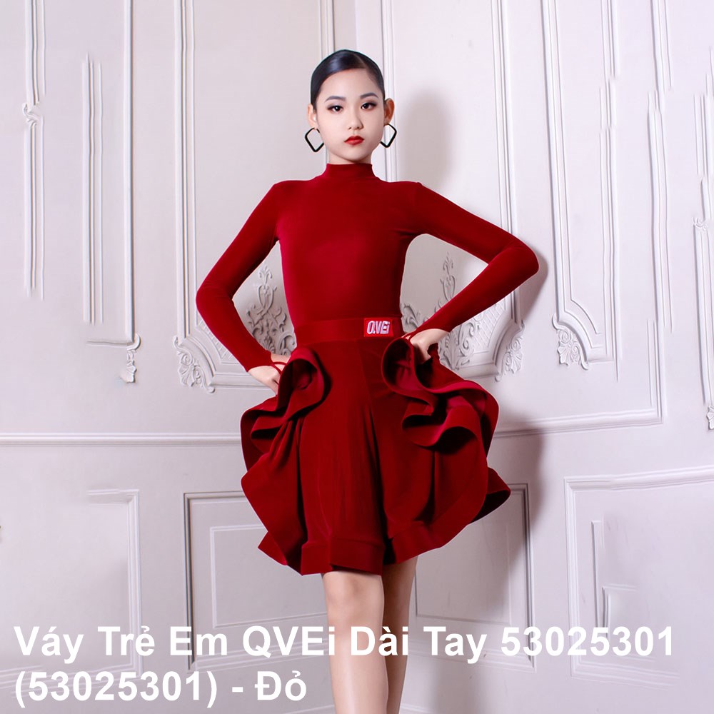 Váy Trẻ Em QVEi Dài Tay 53025301 (53025301) - Đỏ + Size