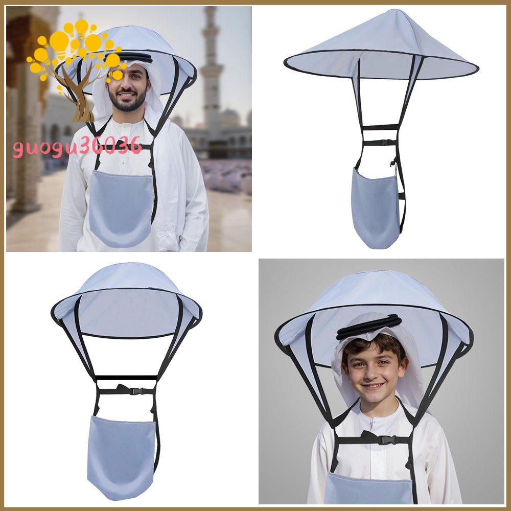 GUOGU Có thể gấp lại Mũ chống nắng cầu nguyện Di động Nhẹ Mũ dù Đã nâng cấp Polyester Mũ che nắng Ngoài trời