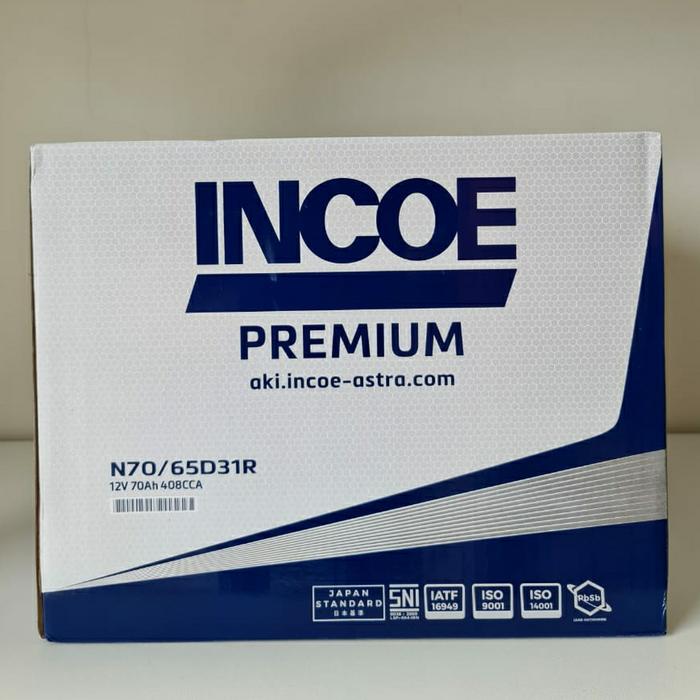 INCOE PREMIUM N70 65D31R 70AH AKI BASAH 12V/70AH -pistons up Harga 1,525,000 rupiah*Gratis Ongkir