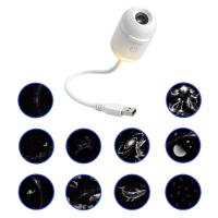 WAPKTY Độ sáng có thể điều chỉnh Máy chiếu sao Galaxy 360 ° Sự xoay chuyển Cấp nguồn qua USB Máy chiếu bầu trời sao Di động Đèn chiếu sao ban đêm Trang trí phòng ngủ