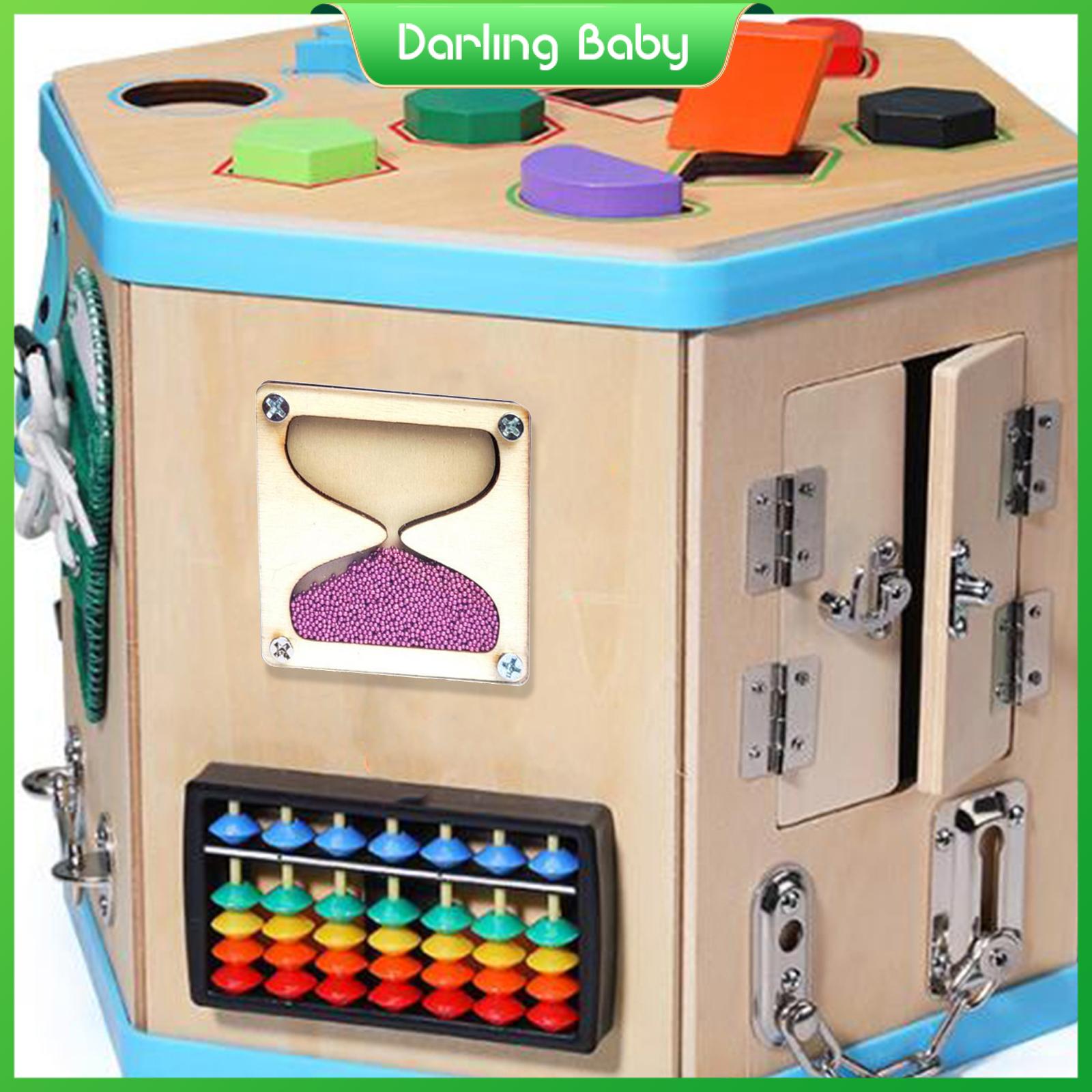 Em bé yêu đồng hồ cát bằng gỗ bận rộn Bộ bảng mạch kỹ năng vận động tinh cho trẻ mẫu giáo