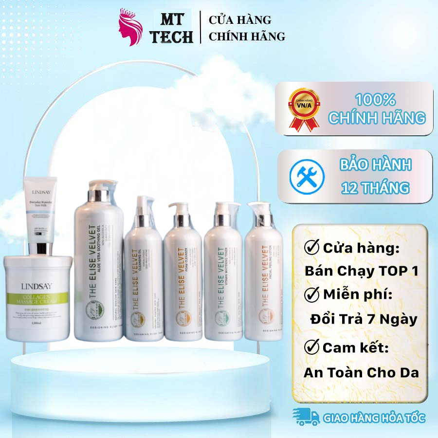 Bộ chăm soc da mặt lindsay chính hãng chăm sóc da mặt cơ bản spa thẩm mỹ viện hhh
