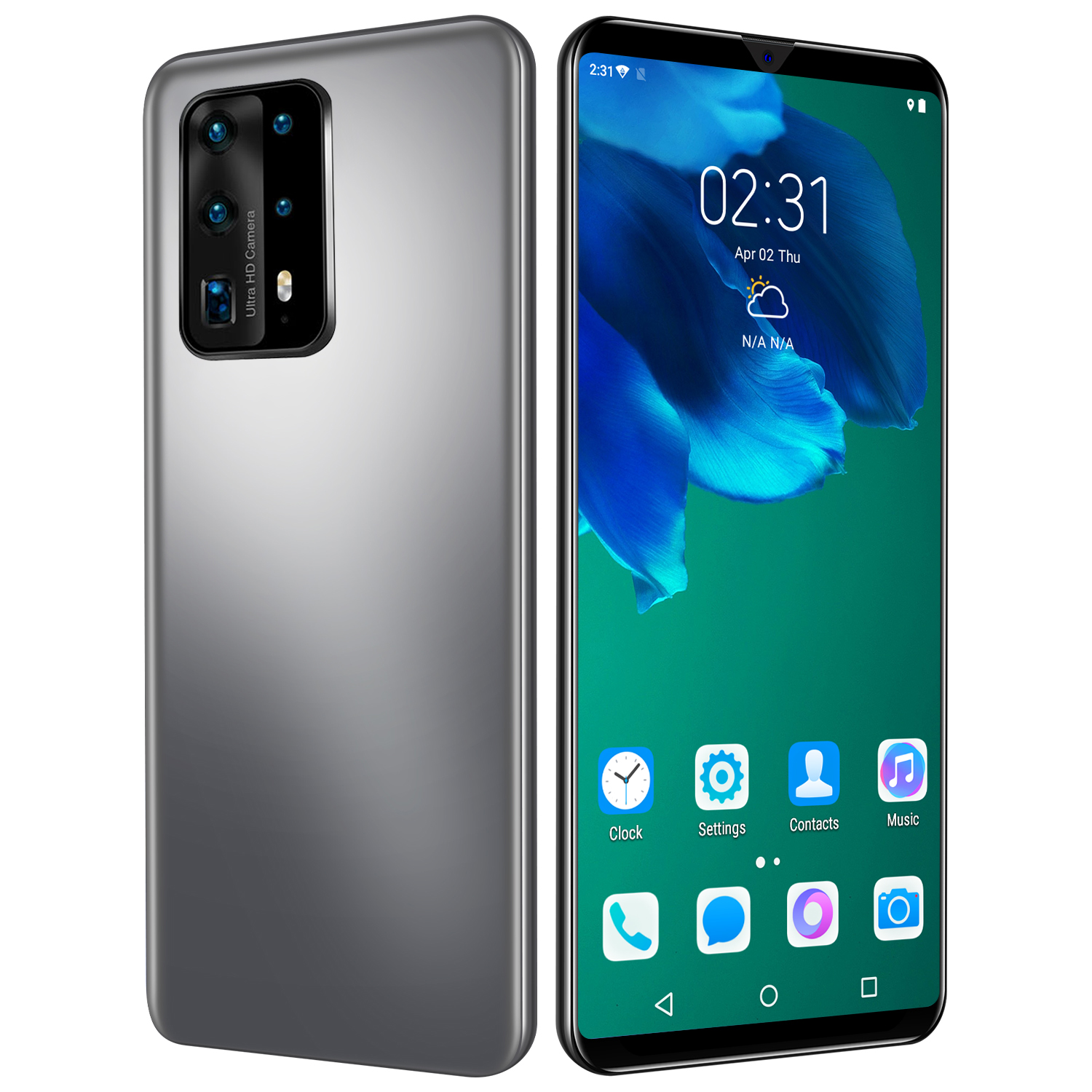 P45 Pro 4800mAh dual SIM card dual SIM card Android Mobile 4G network handphone 32 + 16MP HD camera cellphone nice-core Android phone - 4