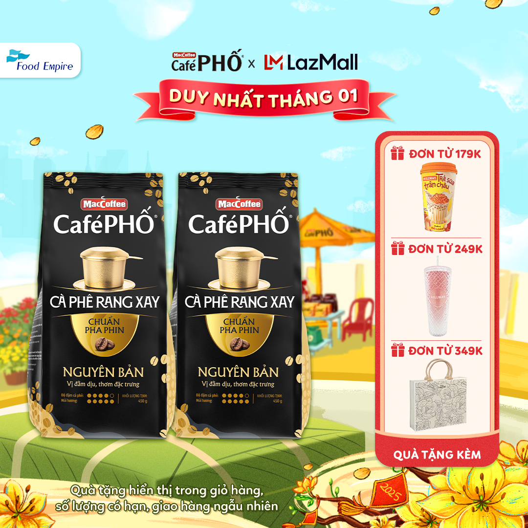 Combo 2 Túi cà phê Phố Rang Xay - MacCoffee 450gr