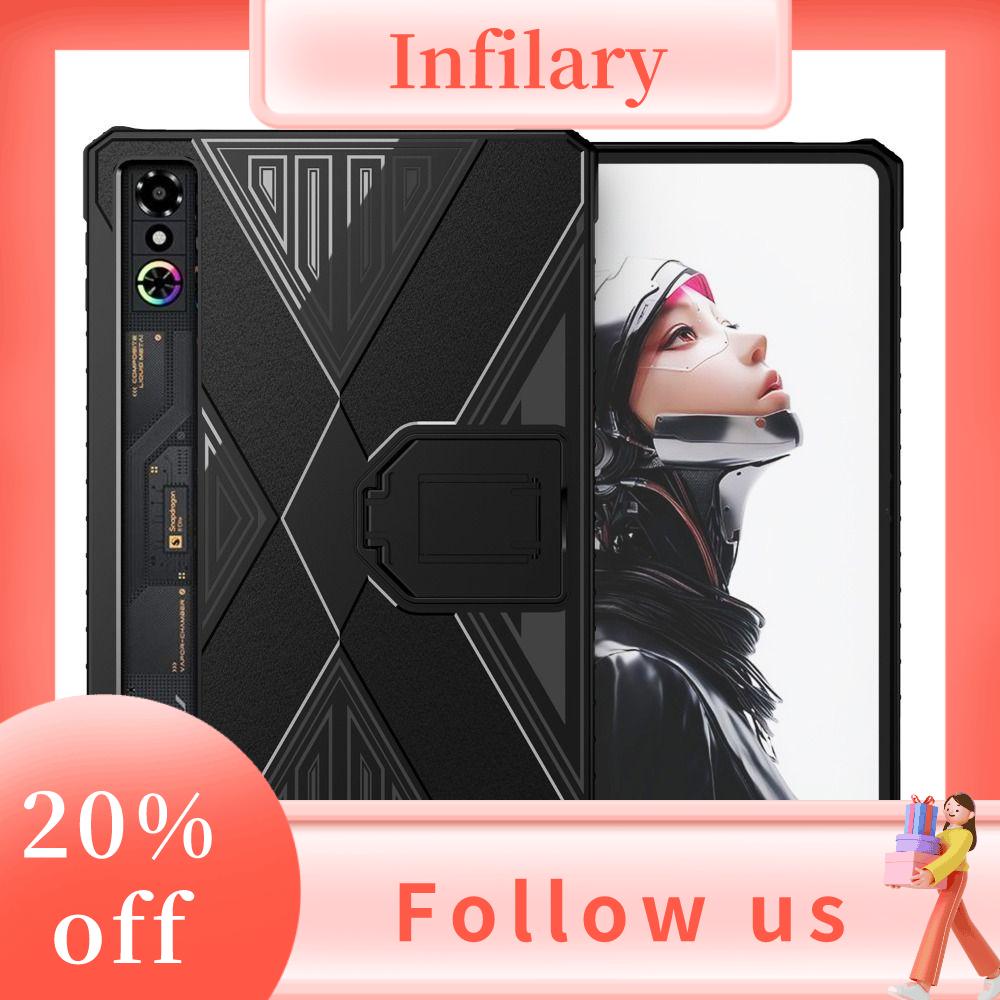 INFILARY TPU Vỏ máy tính bảng với giá đỡ Chống sốc Vỏ bảo vệ Chống trầy xước Bìa sau Cho nubia RedMagic 3 Pro
