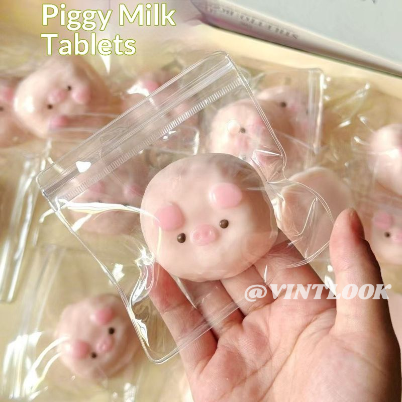 VINTLOOK ของเล่นสควิชซี่รูปหมูน่ารัก ลดความเครียด ทำจาก TPR นุ่มๆ เล่นเพื่อพัฒนาการทางประสาทสัมผัส ราคา 17 บาท*ส่งฟรี