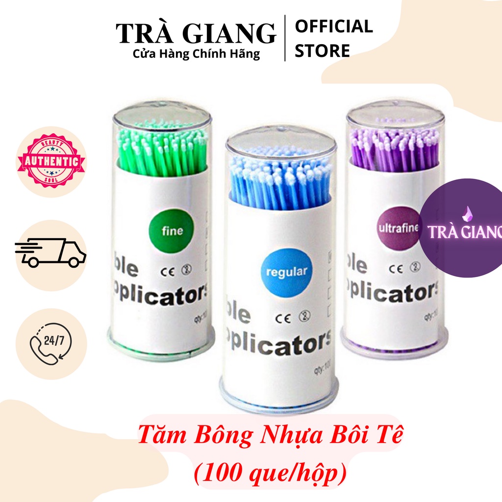 Tăm bông nhựa phun xăm tiện lợi