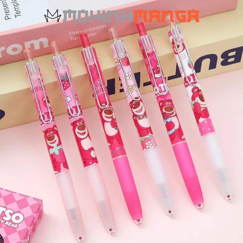 Bút bi Gấu dâu Lotso ngòi 0.5 Nhân Vật Phim Hoạt Hình Toy Story đồ chơi cute gấu hồng disney c